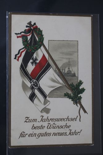 AK Deutschland Grußkarte (Marine) gebraucht #PL326