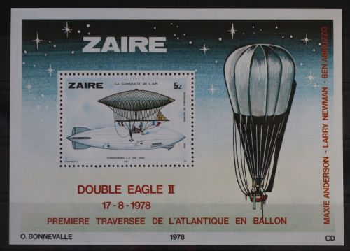 Zaire Block 22 mit 588 postfrisch Flugzeuge Luftfahrt #WX399