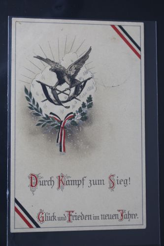 AK Deutschland Durch Kampf zum Sieg! Feldpost 1914 gebraucht #PL407