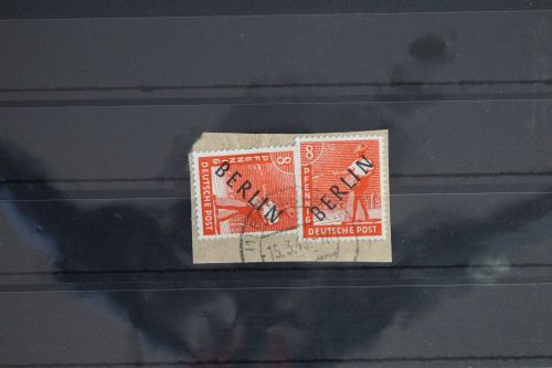 Berlin 3 gestempelt auf Paketkartenausschnitt #FH192