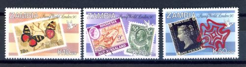 Sambia 512-514 postfrisch Schmetterlinge #HB166
