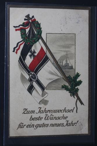 AK Deutschland Grußkarte (Marine) gebraucht #PL493