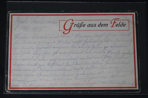 AK Deutschland Grüße aus dem Felde. 1915 gebraucht #PL519