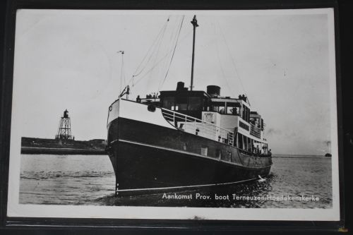 AK Niederlande Aankomst Prov. boot Terneuzen-Hosdekennskerke gebraucht #PL577