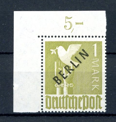 Berlin 17 Eckrand ol postfrisch Falz im OR, geprüft Schlegel #JO838