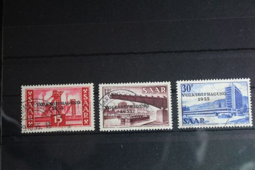 Saarland 362-364 gestempelt