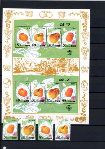 Korea 3913-3916, Klb. postfrisch Obst #JU381