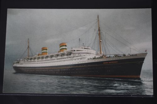AK Holland-Amerika Line Nieuw Amsterdam Stapellauf 10.04.1937 ungebraucht #PL581