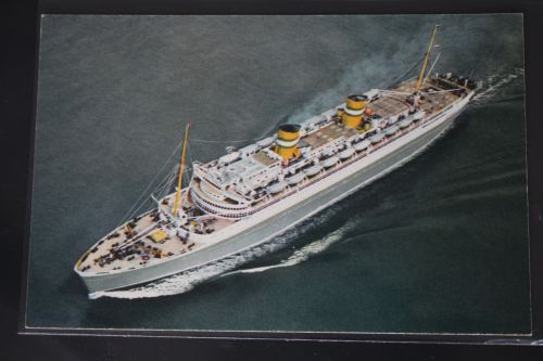 AK Holland-Amerika Line Nieuw Amsterdam Stapellauf 10.04.1937 ungebraucht #PL583