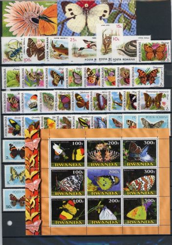 LOT "SCHMETTERLINGE" Marken/Block/M-Hefte postfrisch #JU394