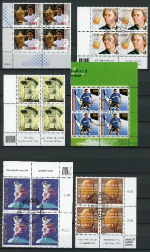 Schweiz Lot 4er Blöcke Ersttagssonderstempel #HD262
