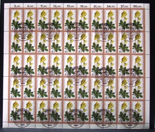 Berlin 50er Bogen 574 Formnummer 1 Ersttagssonderstempel #KA160