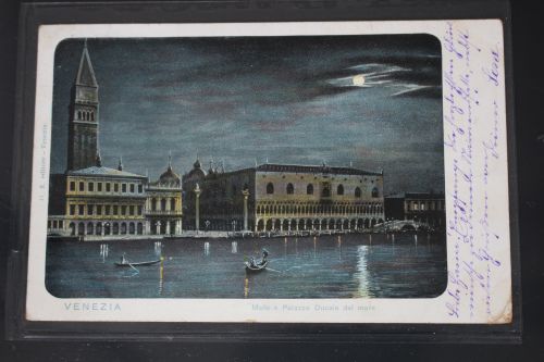 AK Venedig Molo e Palazzo Ducale dal mare 1905 gebraucht #PL862