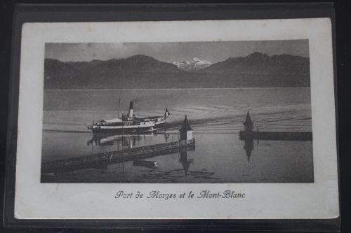 AK Morges Port de Morges et le Mont-Blanc 1911 gebraucht #PL916