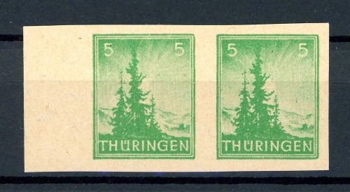 SBZ Thüringen waag. Paar 94 A Y by U postfrisch #JO879