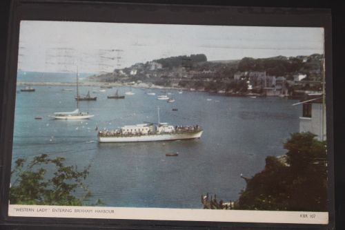 AK Großbritannien Western Lady Entering Brixhan Harbour 1955 gebraucht #PM045