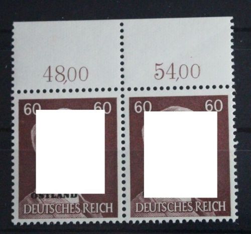 Deutsche Besetzung 2. WK Ostland 17 postfrisch Paar vom Oberrand #FO335