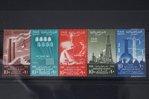 Ägypten 542-546 postfrisch Fünferstreifen #FS524