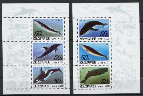 Korea Nord KB Satz mit 3354-3359 postfrisch Wale #HE837