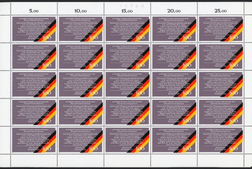 Bund 25er Bogen 1470 postfrisch Bogenzählnummer #KA072