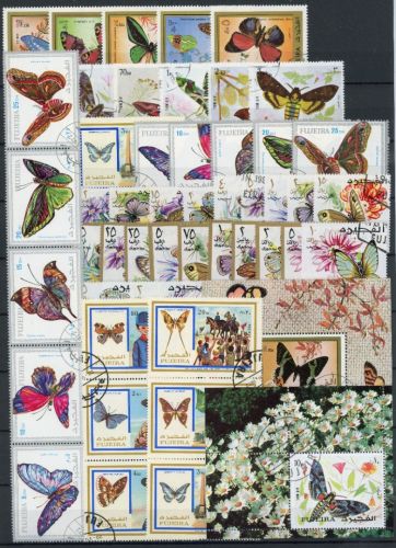 Fujeira Lot Motiv Schmetterling gestempelt #JY427
