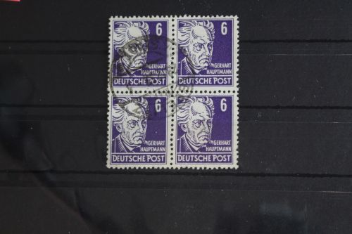 DDR 328zXII gestempelt als Viererblock geprüft Tichatzky BPP #FP491