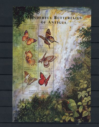 Antigua Barbuda Kleinbogen 3122-3127 postfrisch Schmetterling #JW613