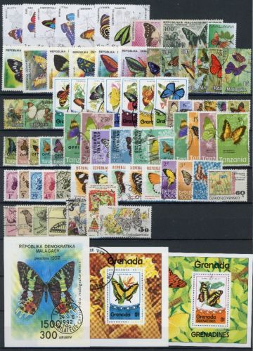 Lot Motiv Schmetterling gestempelt