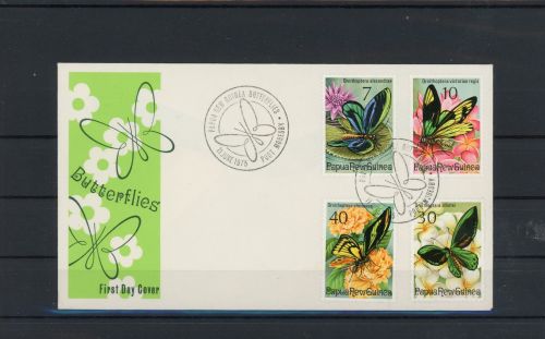 Papua Neuguinea 288-291 Schmetterlinge Ersttagesbrief/FDC #JU294