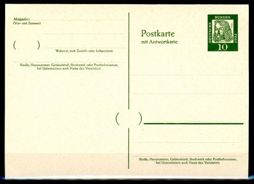 Bund Ganzsache P 63 A/F postfrisch #JR726