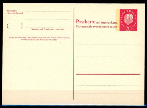 Bund Ganzsache P 46 II A/F postfrisch #JR728