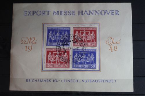 Alliierte Besetzung V Zd 1 gestempelt auf Schmuckkarte, Karte beschädigt #FU293