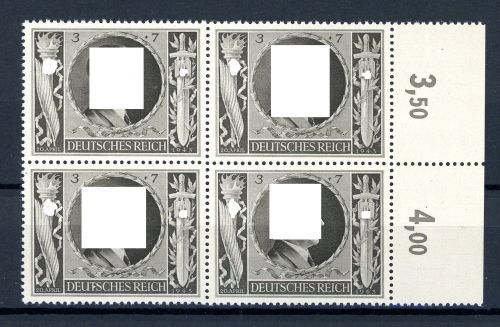 Deutsches Reich Plattenfehler 844 I postfrisch im 4er Block #JS041