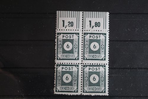 SBZ 43BIIb/DII postfrisch Viererblock mit Oberrand, geprüft Findeisen BPP #FV342