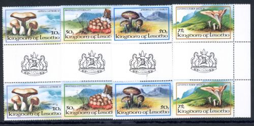 Lesotho Kehrdrucksatz 411-414 ZS postfrisch Pilze #JR797