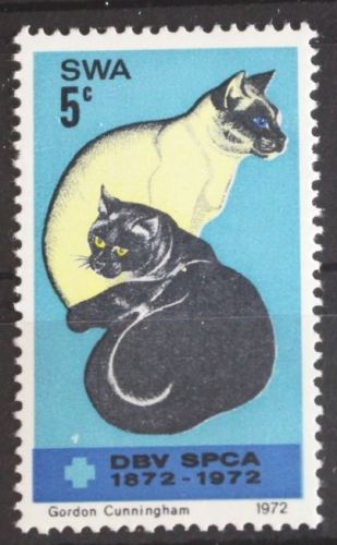 Namibia Südwestafrika 367 postfrisch Katzen #FL462
