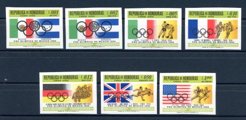 Honduras 702-708 postfrisch Pre Olympia 1968 Mexiko #JS064