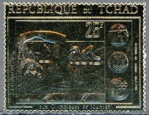 Tschad Goldmarke 416 A postfrisch Olympia München 1972 #JS088