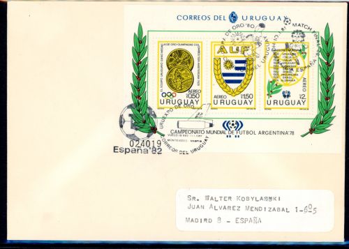 Uruguay Block 39 gestempelt Fußball WM 1978 #JS001