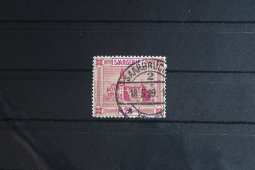 Saargebiet 100VIII gestempelt Plattenfehler, geprüft Hoffmann BPP #FY815