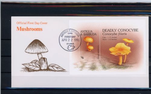 Antigua Barbuda ZD Bg 2324-2327, Block 338 Pilze Ersttagesbrief/FDC #JO784