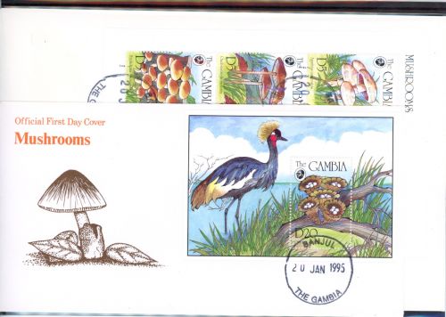 Gambia Kleinbogen 1973-1981, Block 240 gestempelt Pilze #JR610