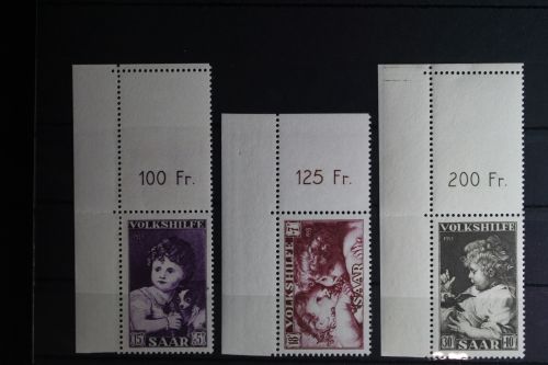 Saarland 344-346 postfrisch OR teils geknickt #FX451