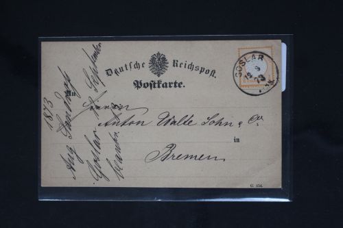 Deutsches Reich 18 gestempelt portogerechte Einzelfrankatur auf Karte #BC506