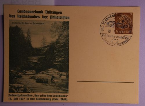 Deutsches Reich PP122/C47-01 als Ganzsache Bad Blankenburg #BB924