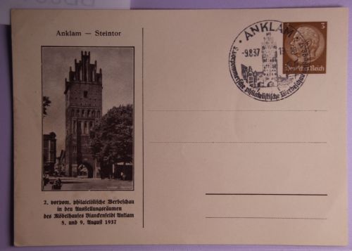 Deutsches Reich PP122/C49-01 als Ganzsache Anklam #BB931