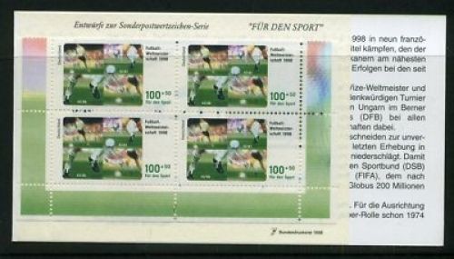 Bund MH mit 1968 postfrisch Fußball #GB681