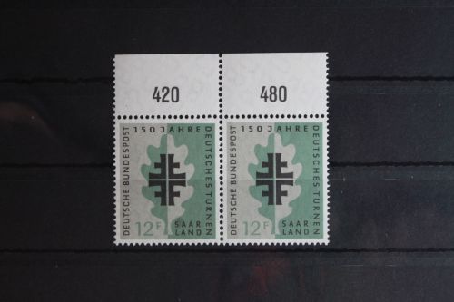 Saarland 437 postfrisch Oberrandpaare OR dgz #FZ320
