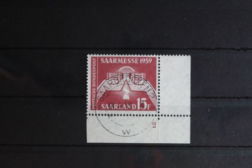 Saarland 447 gestempelt als Eckrand und mit Formnummer vorgefaltet #FZ311