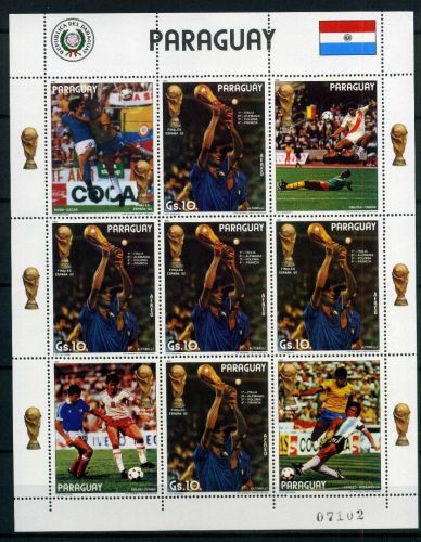 Paraguay Kleinbogen 3561 postfrisch Fußball #GI550
